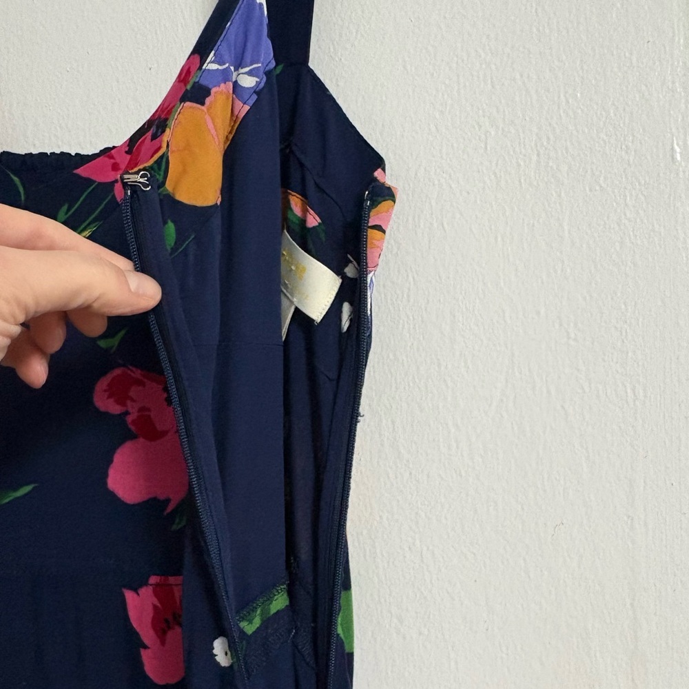 NWOT Maeve Anthropologie Vivienne Maxi Floral Handkerchief Dress blue Size 8 - Picture 7 of 16